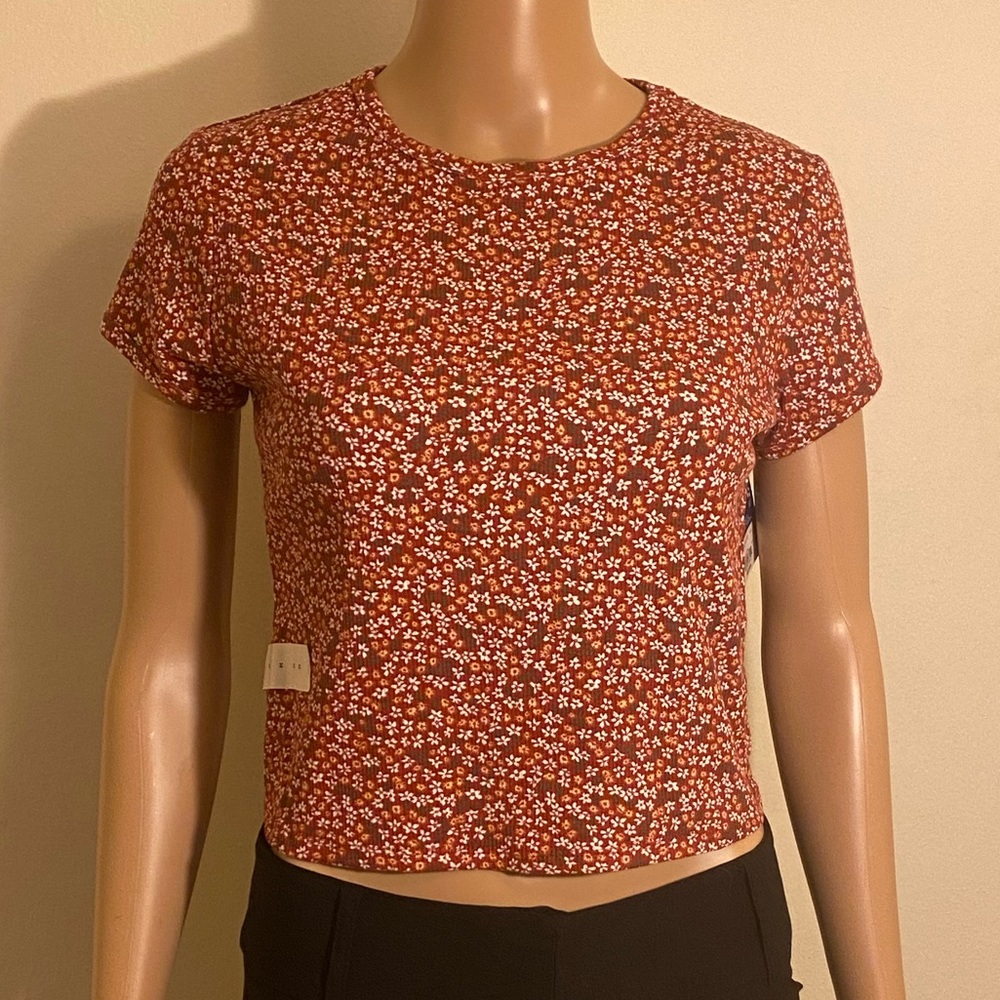 Arizona Jean Co Short Sleeve Crop Top